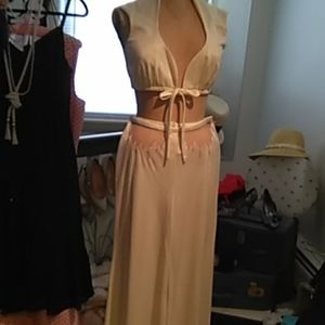 Vintage 70s halter / slacks ensemble